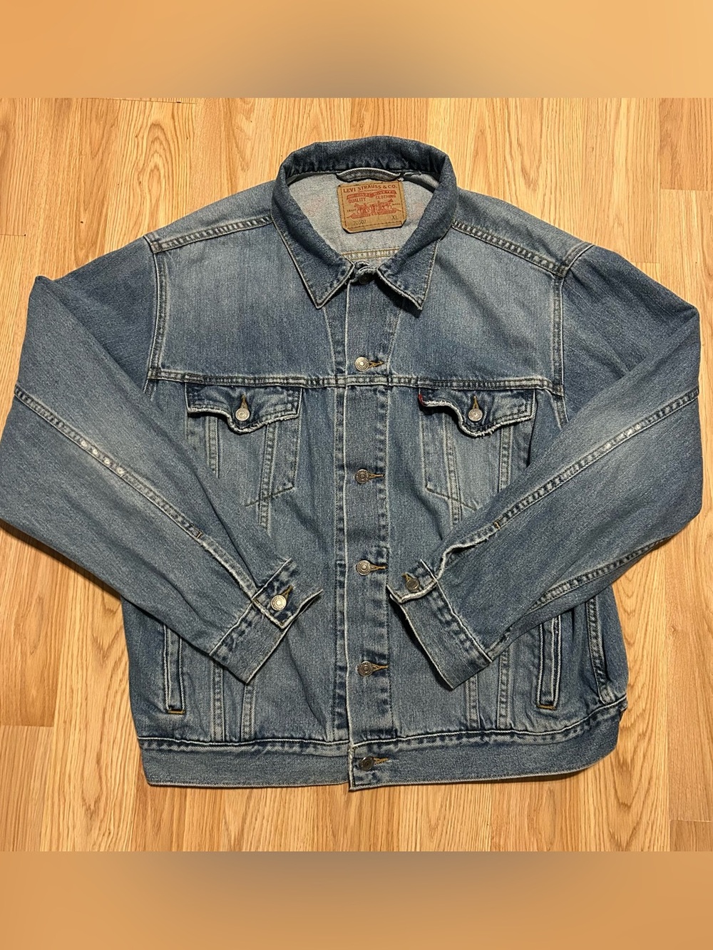 Vintage Levi Strauss Jean Jacket Red Tag 70507 Size XL